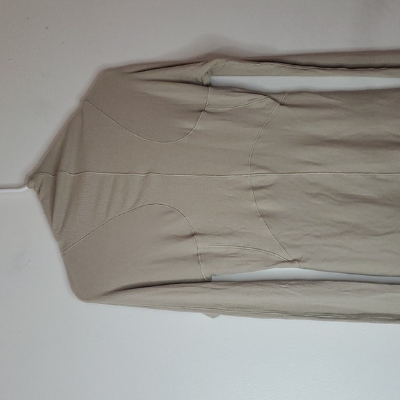 Womens Lululemon Ribbed Stretchy Mockneck Tan Seam Detailing - Picture 5 of 9